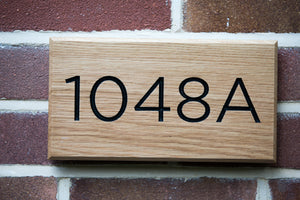 OAK HOUSE NUMBER SIGN