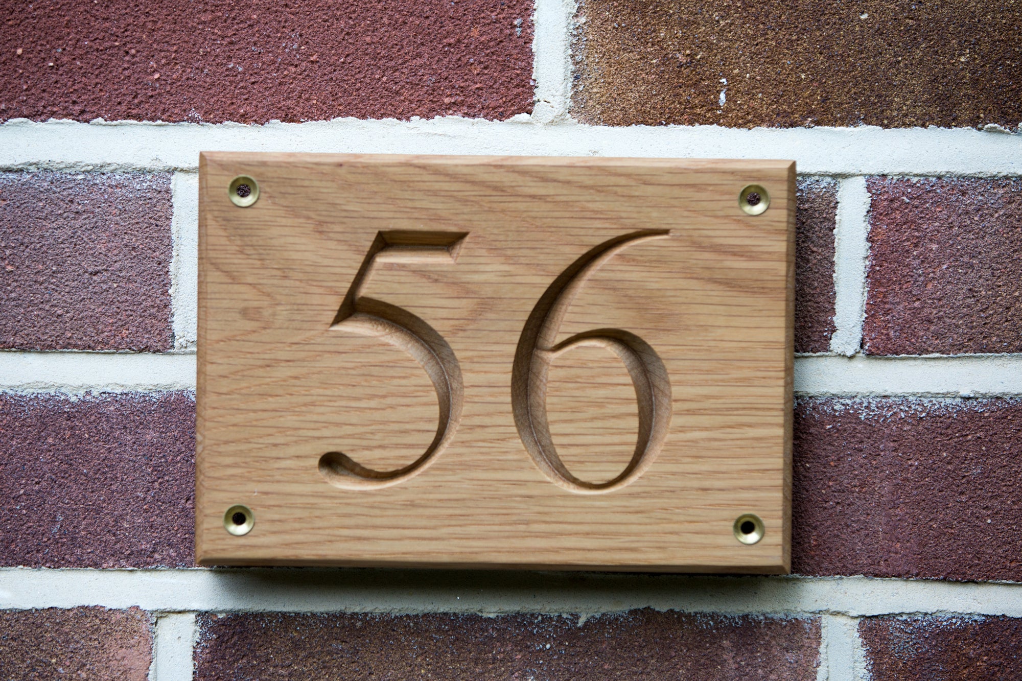 OAK HOUSE NUMBER SIGN